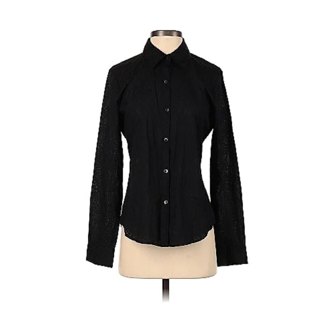 🌟 Calvin Klein Black Long Sleeve Shirt
